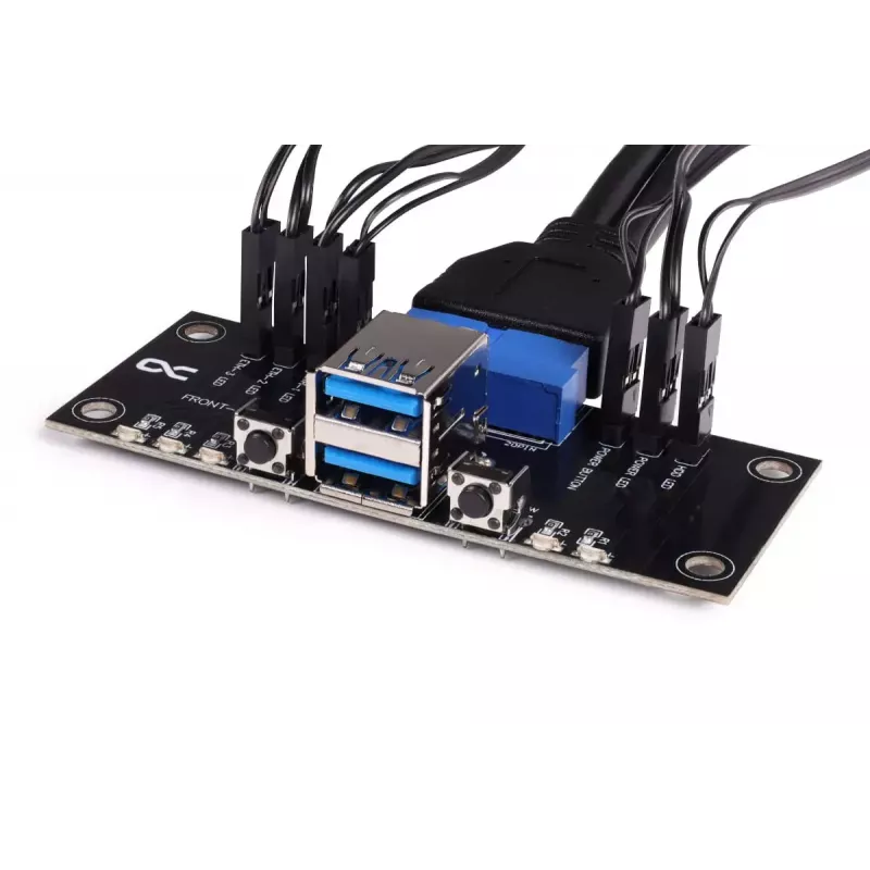 Alphacool ES Front-I/O-Panel mit USB 3.0 und Kabelsatz für Servergehäuse (25057)
