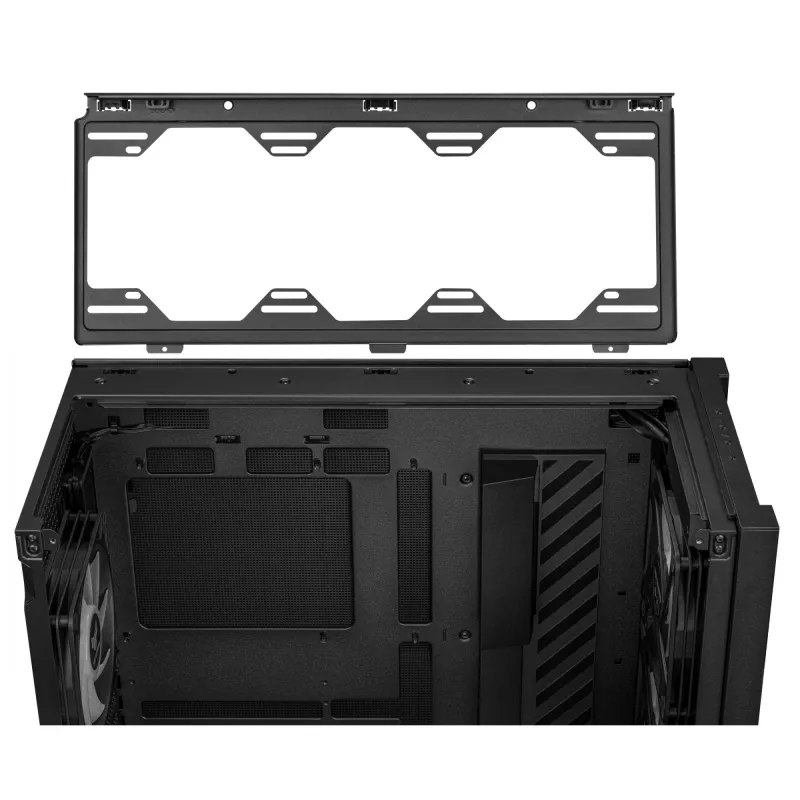 ASUS TUF Gaming GT302 ARGB 90DC00I0-B19000 Midi-Tower PC-Gehäuse, E-ATX, gehärtetes Glas, 4x 120-mm-ARGB-Lüfter, schwarz