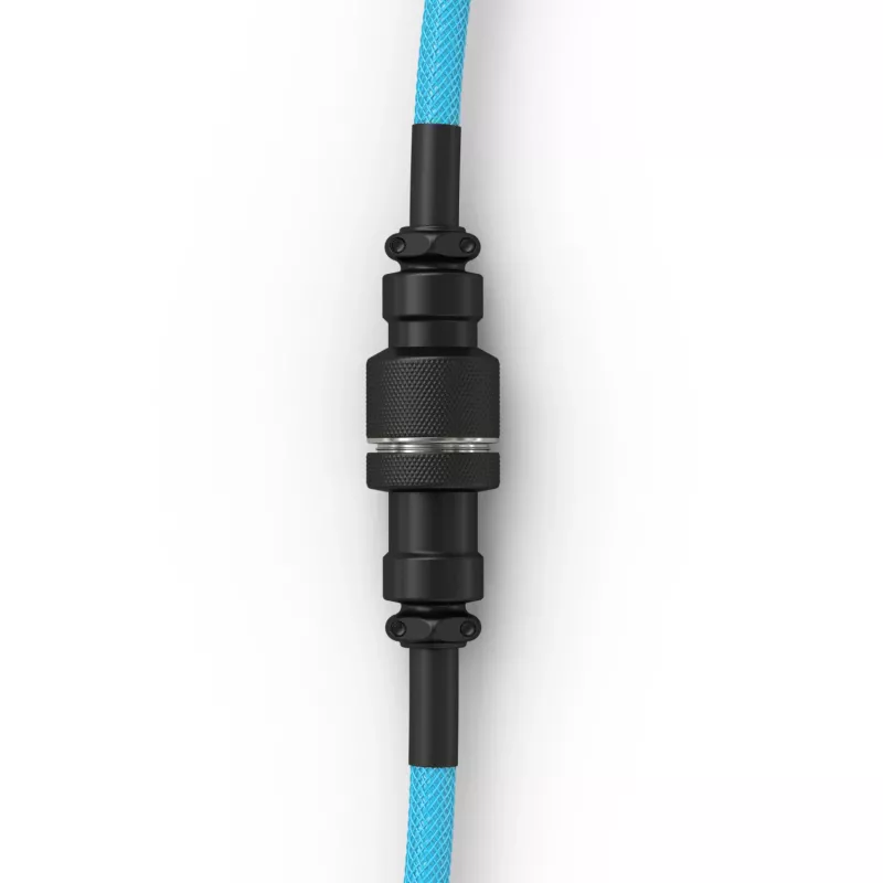 Glorious GMMK Coiled Cable Electric Blue Spiralkabel, USB-C auf USB-A