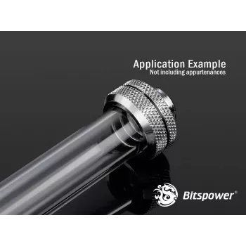 Bitspower BP-NCPLT16-L500 None Chamfer PETG-Verbindungsrohr, 16/12 mm, 50 cm, transparent