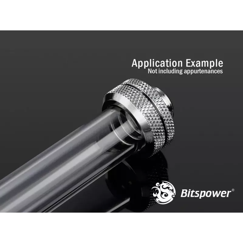 Bitspower BP-NCPLT16-L500 None Chamfer PETG-Verbindungsrohr, 16/12 mm, 50 cm, transparent