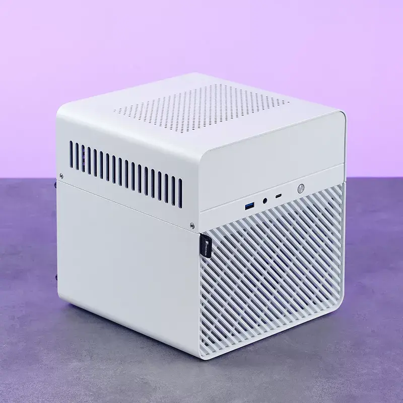 Jonsbo N2 Mini-ITX NAS-Gehäuse, Würfel, Aluminium/Stahl, weiß