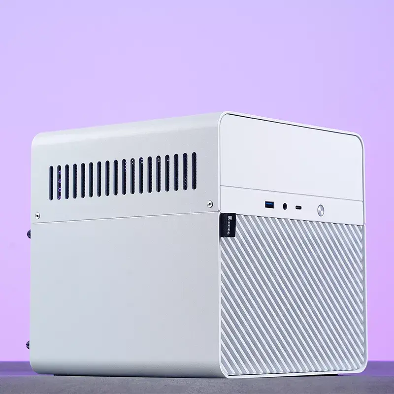 Jonsbo N2 Mini-ITX NAS-Gehäuse, Würfel, Aluminium/Stahl, weiß