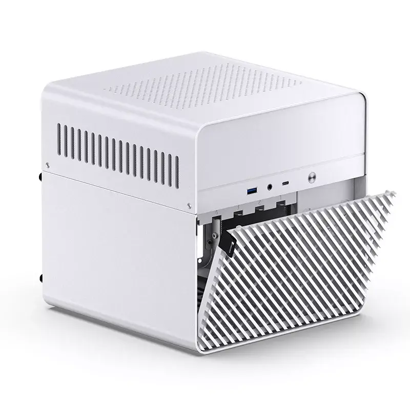 Jonsbo N2 Mini-ITX NAS-Gehäuse, Würfel, Aluminium/Stahl, weiß