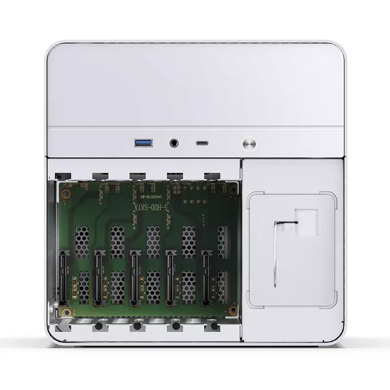 Jonsbo N2 Mini-ITX NAS-Gehäuse, Würfel, Aluminium/Stahl, weiß