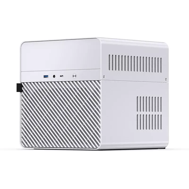 Jonsbo N2 Mini-ITX NAS-Gehäuse, Würfel, Aluminium/Stahl, weiß