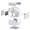 Jonsbo N2 Mini-ITX NAS-Gehäuse, Würfel, Aluminium/Stahl, weiß
