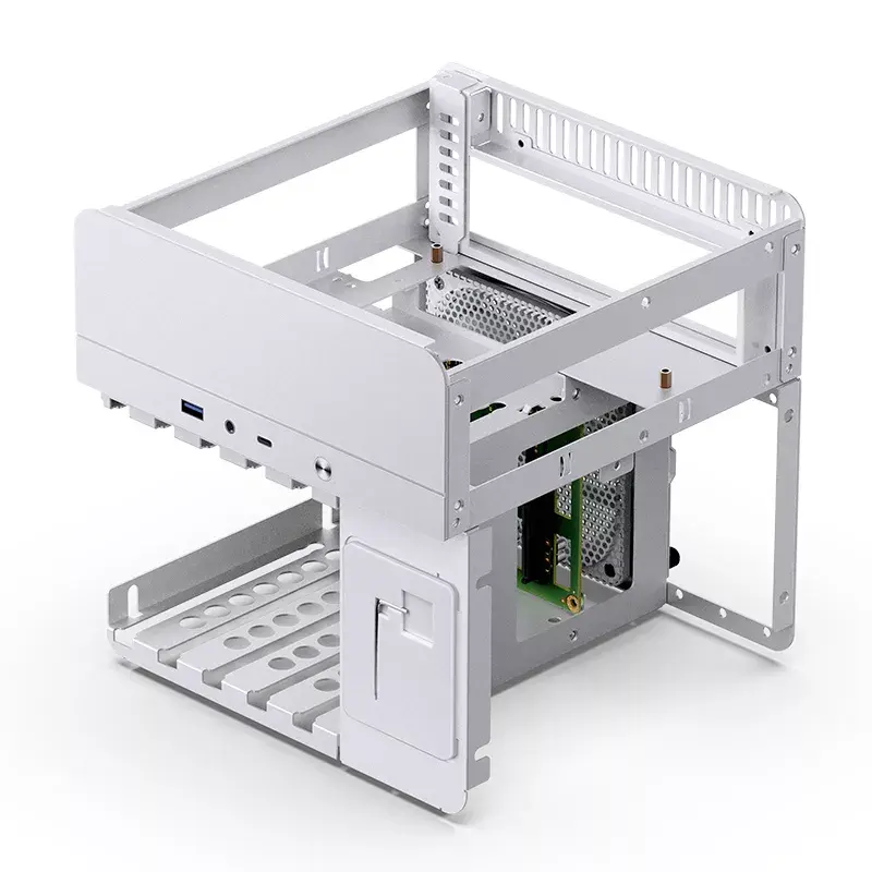 Jonsbo N2 Mini-ITX NAS-Gehäuse, Würfel, Aluminium/Stahl, weiß