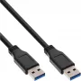 InLine USB 3.2 Gen.1 Kabel Typ A Stecker / A Stecker, schwarz, 0,3 m