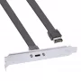 InLine PCI-Slot-Blende, USB-C auf USB 3.2 Frontblende Key-A intern, 0,5 m
