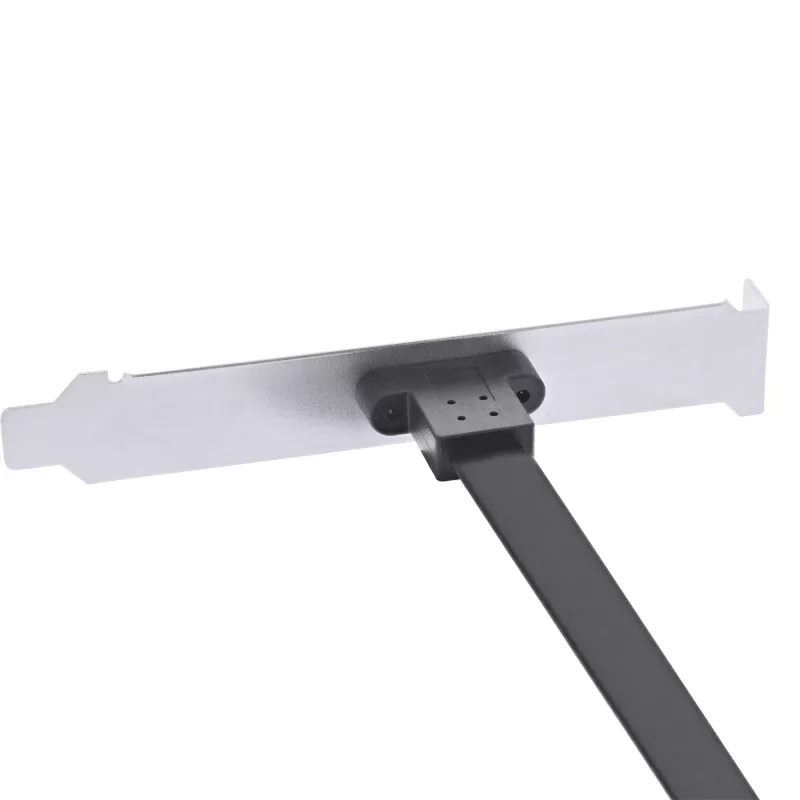 InLine PCI-Slot-Blende, USB-C auf USB 3.2 Frontblende Key-A intern, 0,5 m