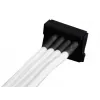 SilverStone SST-PP07-BTSW 4-Pin-Molex auf 4x SATA Strom Verlängerungskabel, 0,3 m, weiß