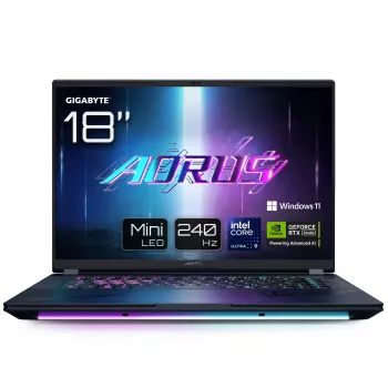 GIGABYTE AORUS MASTER 18 BYHC5DED65SP Laptop Intel Core Ultra 9 275HX 45,7 cm (18 Zoll) WQXGA 32 GB DDR5-SDRAM 2 TB SSD NVIDIA GeForce RTX 5080 Wi-Fi 7 (802.11be) Windows 11 Pro Deutsch Schwarz