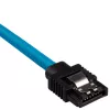 Corsair CC-8900251 Premium Sleeved SATA-Kabel, 0,3 m, (2 Stück), blau