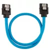 Corsair CC-8900251 Premium Sleeved SATA-Kabel, 0,3 m, (2 Stück), blau
