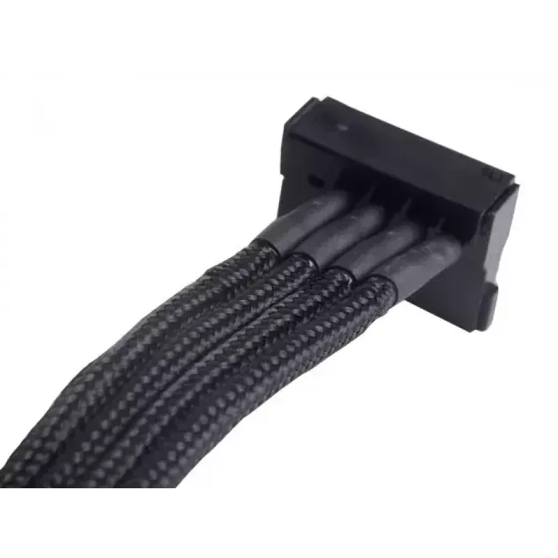 SilverStone SST-PP07-BTSB 4-Pol-Molex auf 4x SATA Verlängerung, 300 mm, schwarz
