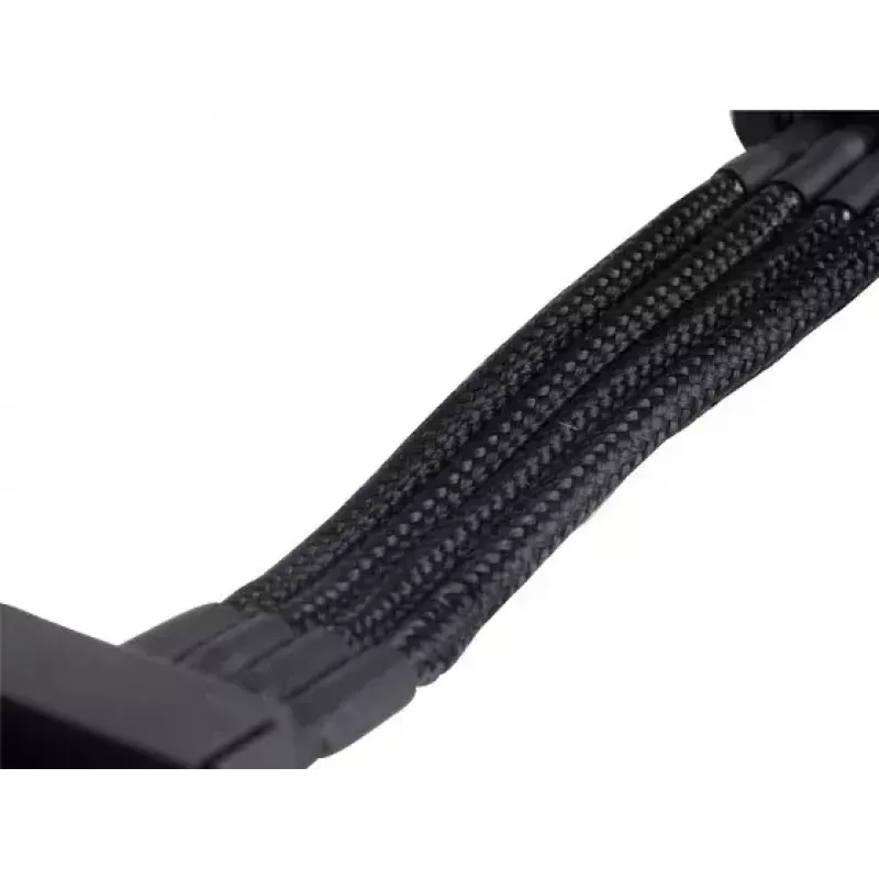 SilverStone SST-PP07-BTSB 4-Pol-Molex auf 4x SATA Verlängerung, 300 mm, schwarz