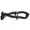 SilverStone SST-PP07-BTSB 4-Pol-Molex auf 4x SATA Verlängerung, 300 mm, schwarz
