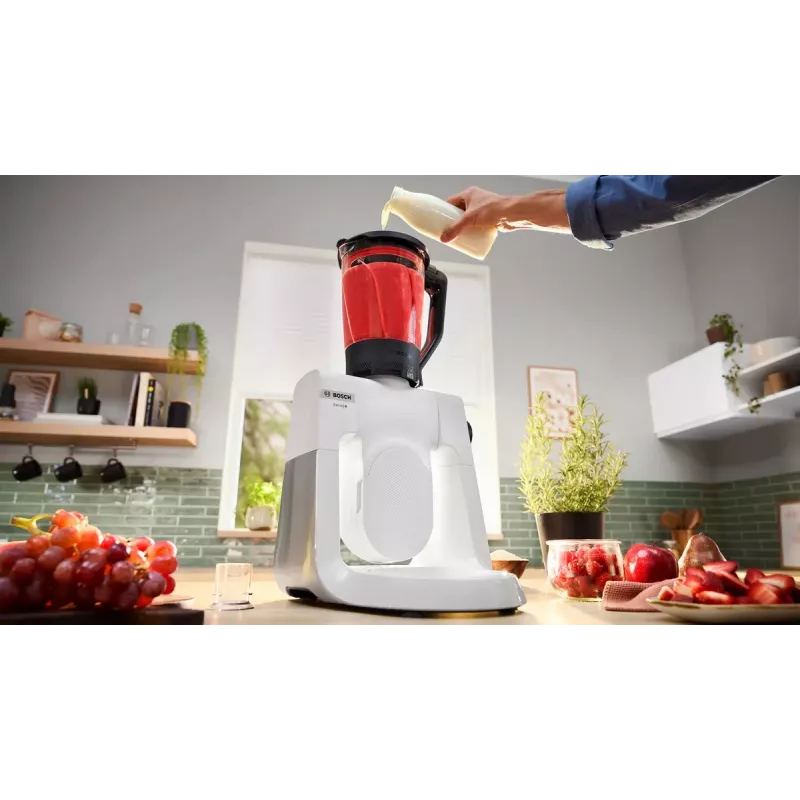 Bosch Serie 6 MUMS6EW22 Küchenmaschine, 1600 W, Patisserie-Set, Mixaufsatz, weiß/Edelstahl
