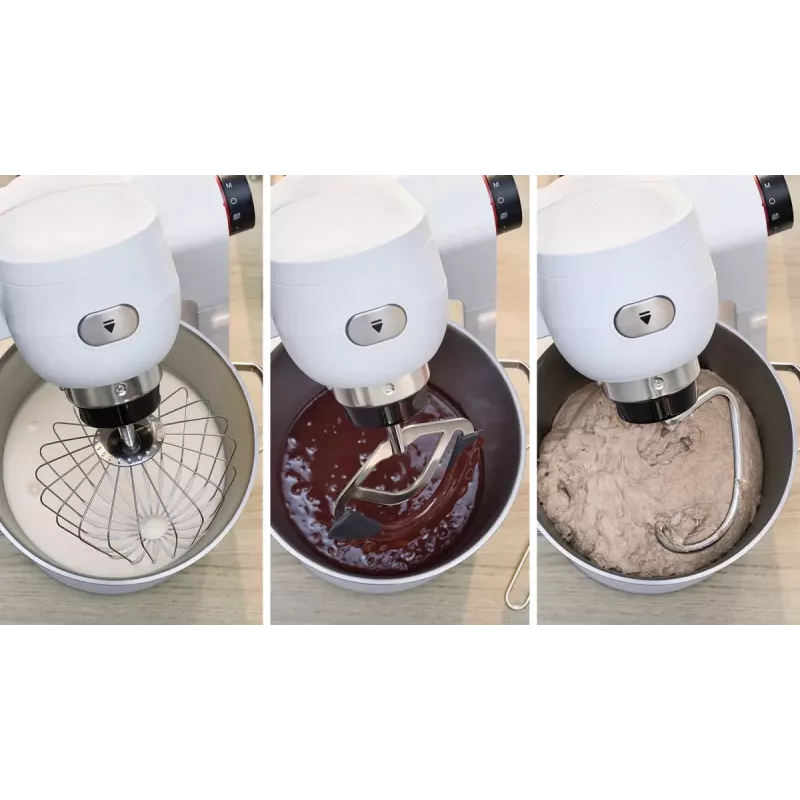 Bosch Serie 6 MUMS6EW22 Küchenmaschine, 1600 W, Patisserie-Set, Mixaufsatz, weiß/Edelstahl