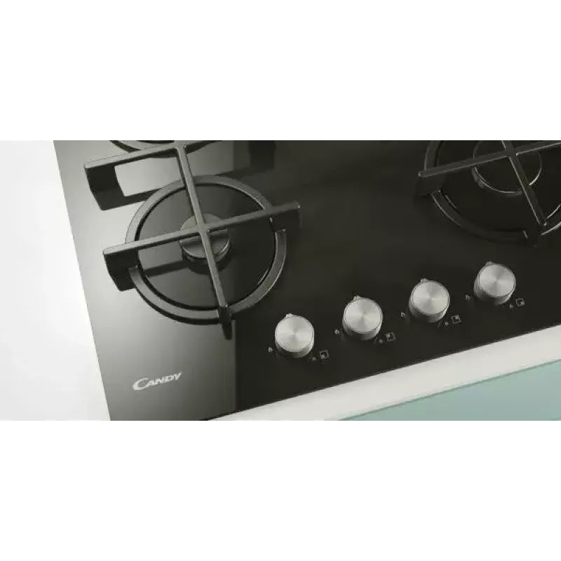 Candy Idea CHW6LBB Schwarz Einbau-Gaskochfeld 60 cm 4 Zonen
