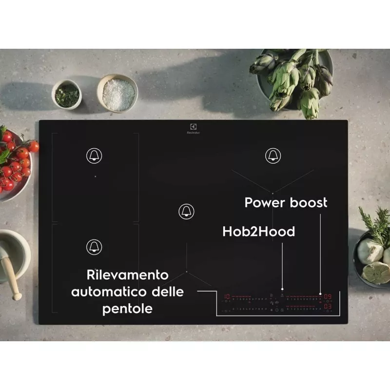 Electrolux Serie 700 EIS62453 Schwarz Built-in 60 cm Zone induction hob 4 zone(s)