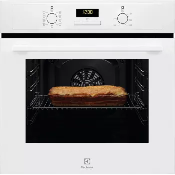 Einbau-Elektrobackofen Electrolux EOF3H40BW, 65 L, Heißluft, Grill, AquaClean, weiß