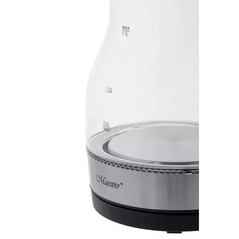 Maestro MR-061 Wasserkocher, Glas, 2200 W, Schwarz