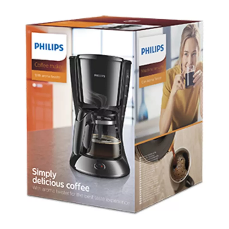 Philips Daily Collection HD7461/20 Filterkaffeemaschine, Glaskanne, 1000 W, schwarz