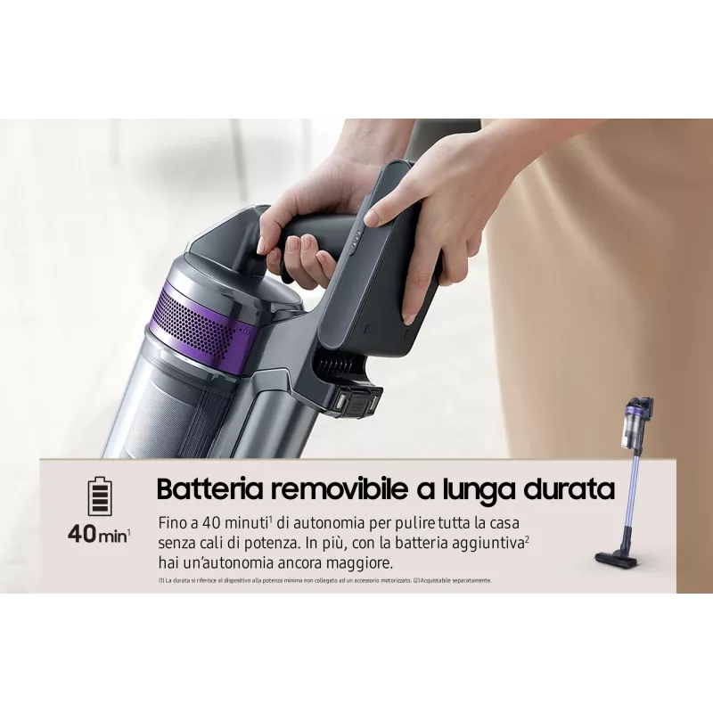 Samsung VS15A6031R4 Stielsauger Akku Trocken Beutellos 0.8 L Schwarz