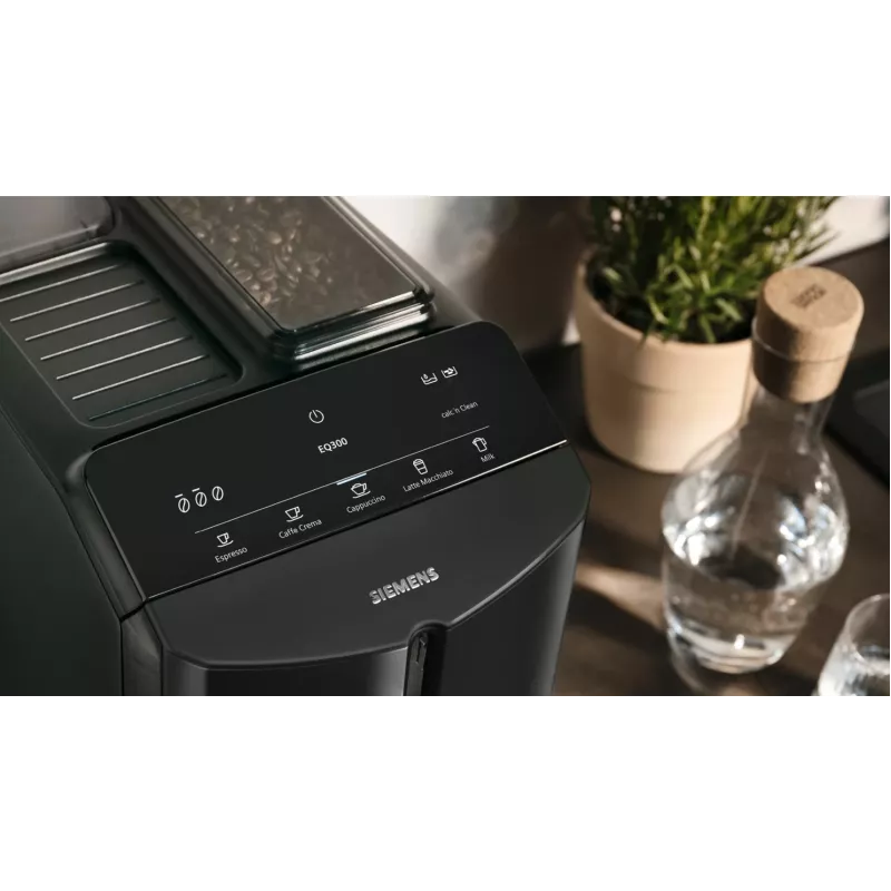 Siemens EQ.300 TF301E19 Kaffeevollautomat, Klavierlack-Schwarz