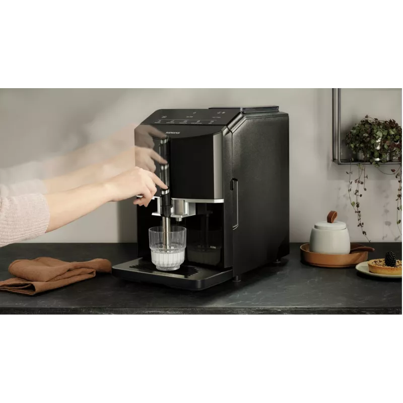 Siemens EQ.300 TF301E19 Kaffeevollautomat, Klavierlack-Schwarz
