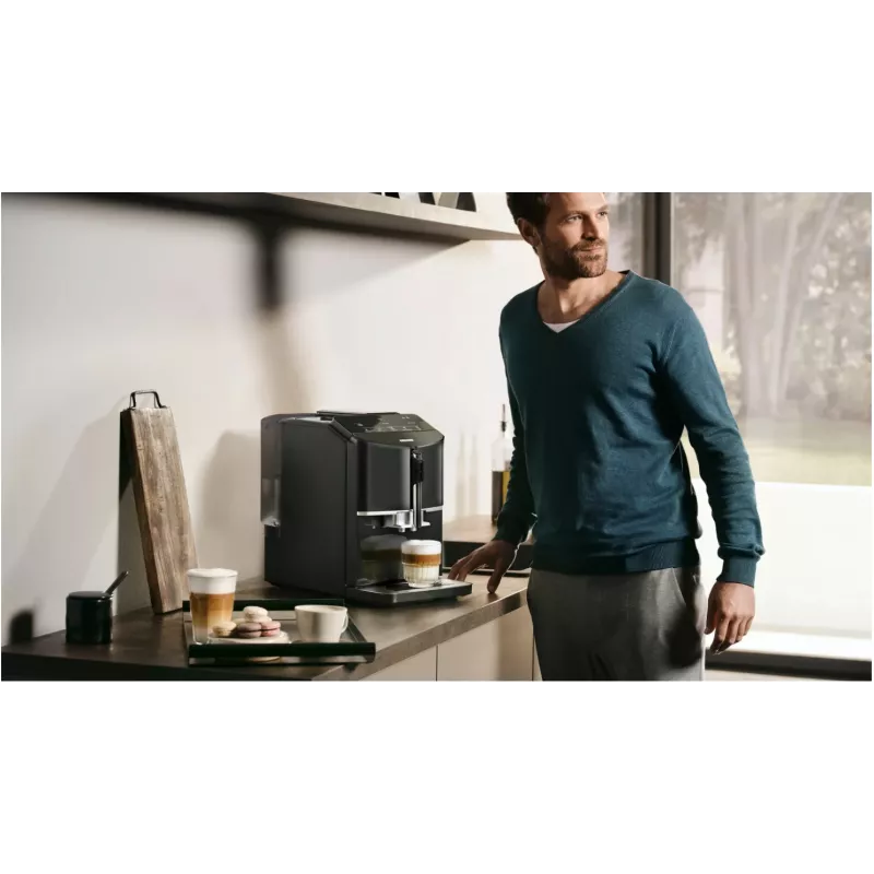 Siemens EQ.300 TF301E19 Kaffeevollautomat, Klavierlack-Schwarz