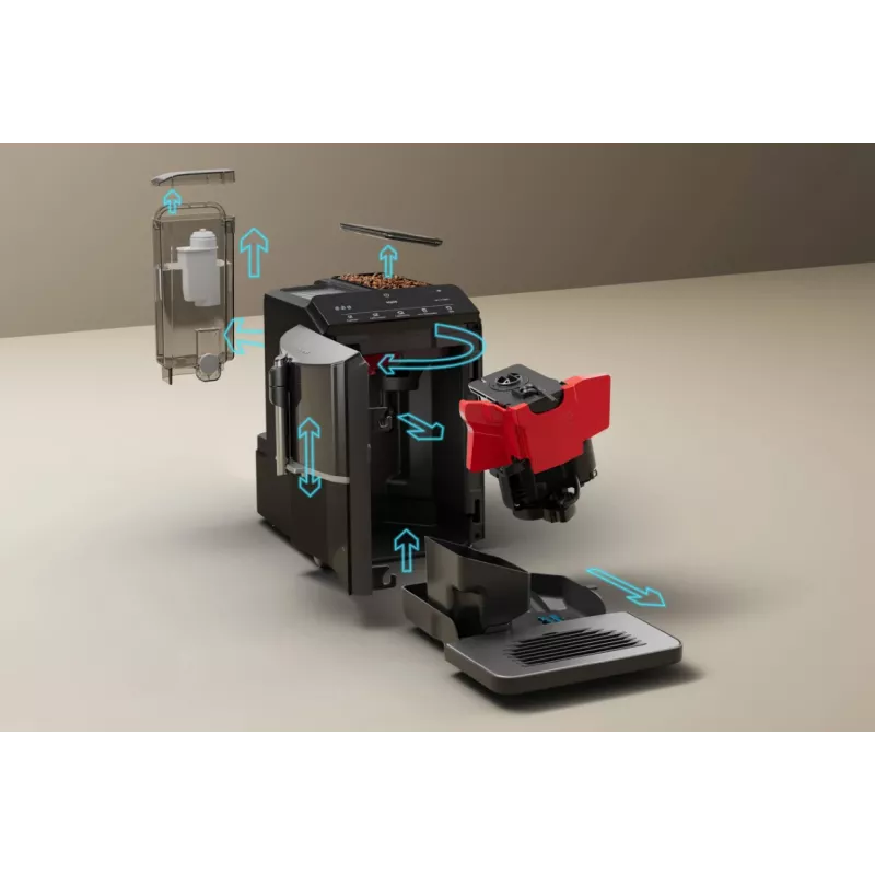 Siemens EQ.300 TF301E19 Kaffeevollautomat, Klavierlack-Schwarz