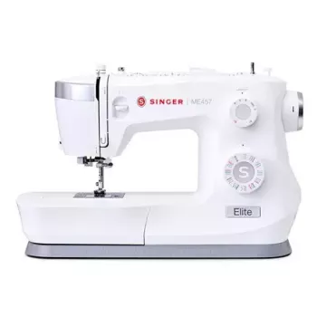 SINGER Nähmaschine ME457 — Haushaltsnähmaschine, 100 Stichmuster, automatischer Nadeleinfädler