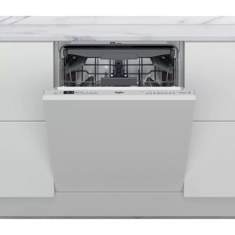 Whirlpool WI 7020 PF Vollintegrierter Geschirrspüler 14 Maßgedecke Silber