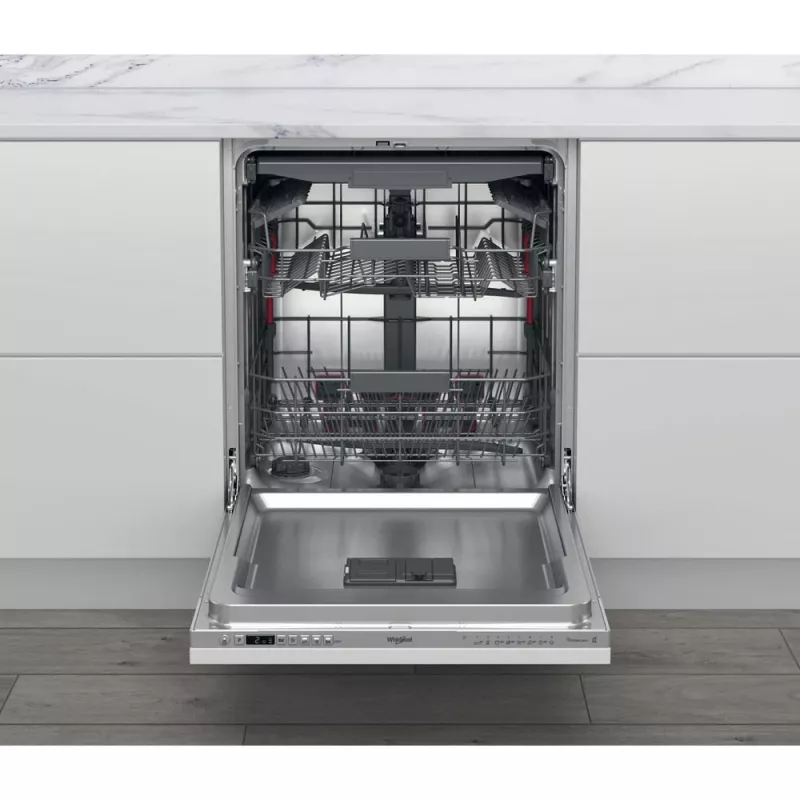 Whirlpool WI 7020 PF Vollintegrierter Geschirrspüler 14 Maßgedecke Silber