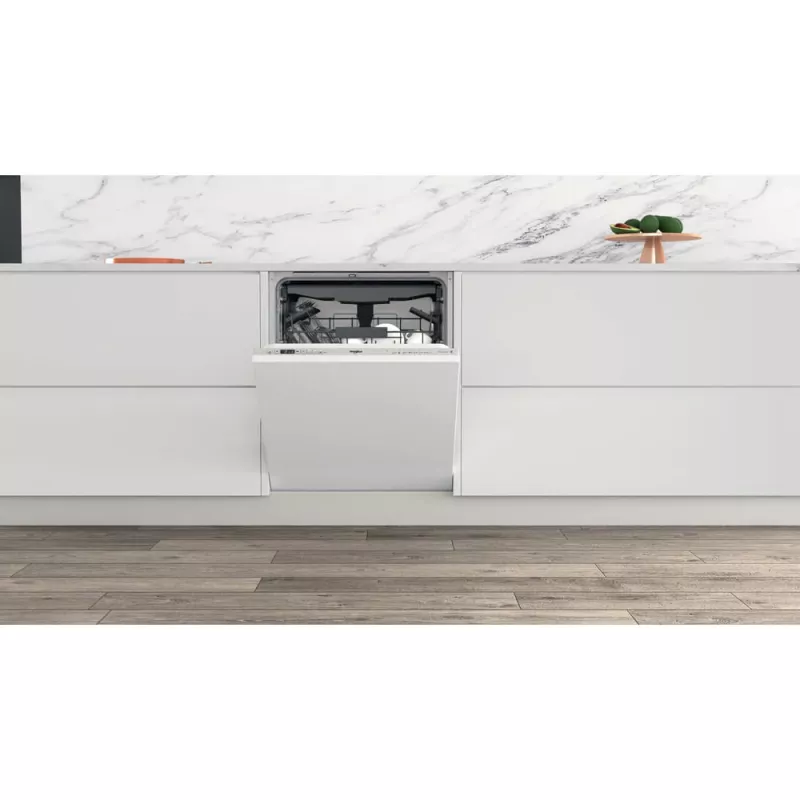 Whirlpool WI 7020 PF Vollintegrierter Geschirrspüler 14 Maßgedecke Silber