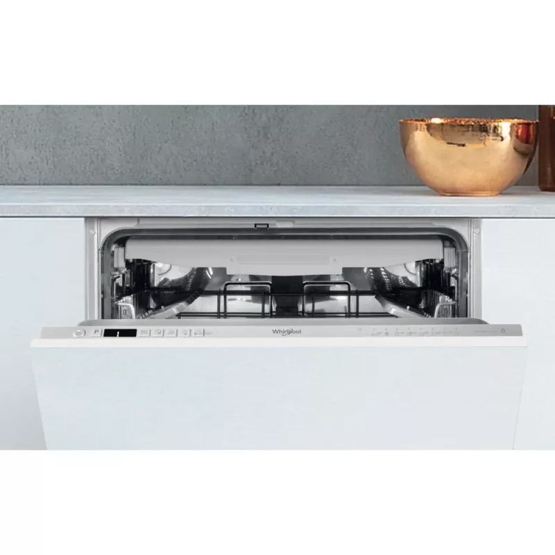 Whirlpool WI 7020 PF Vollintegrierter Geschirrspüler 14 Maßgedecke Silber