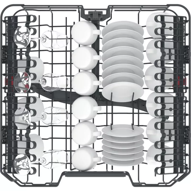 Whirlpool WI 7020 PF Vollintegrierter Geschirrspüler 14 Maßgedecke Silber
