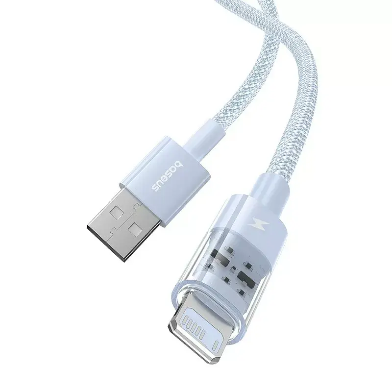 USB-Kabel Baseus Gem P10373003311-01 — 2 m, 2,4 A, Lightning auf USB-A, Nylonummantelung, blau