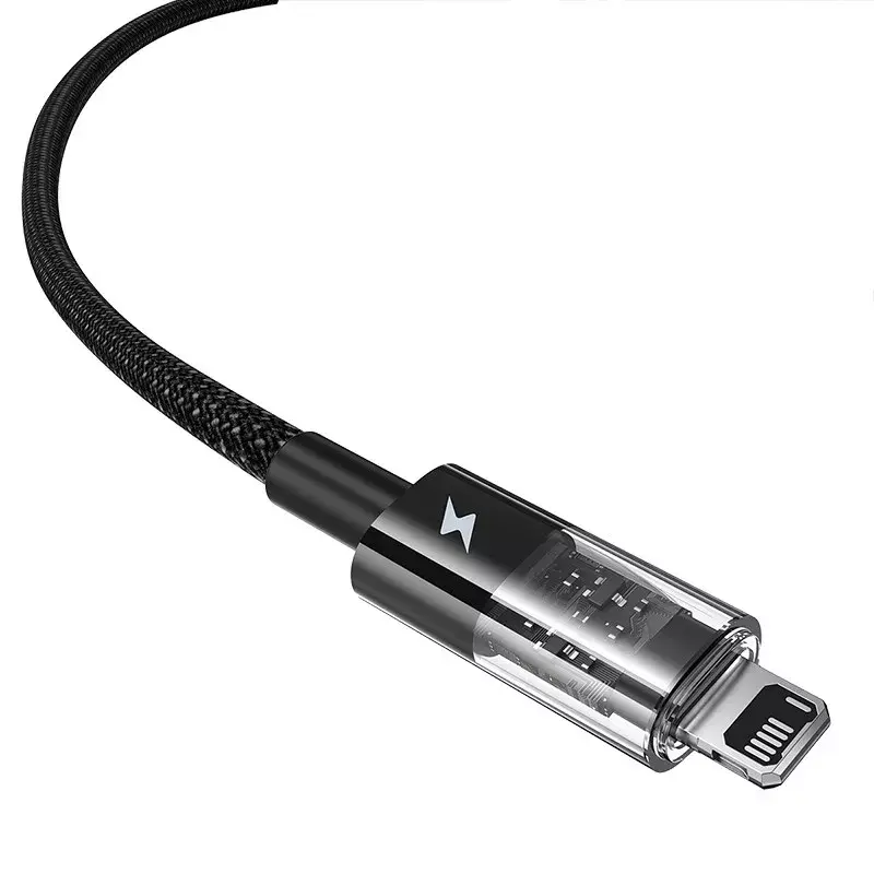 USB-Ladekabel Baseus Gem P10373003111-00, 1 m, 2,4 A, Nylonummantelung, Lightning, USB-A, Schwarz