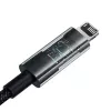 USB-Ladekabel Baseus Gem P10373003111-00, 1 m, 2,4 A, Nylonummantelung, Lightning, USB-A, Schwarz