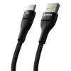 USB-A-auf-USB-C-Kabel Baseus Flash 2 1m 100W Schwarz, USB PD, 480 Mbit/s, Nylon