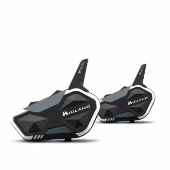 Midland R1 Mesh-Intercom Maximale Reichweite 2000 m Wasserdicht Schwarz Weiß
