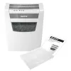 Leitz IQ Home Office P4 Aktenvernichter, Partikelschnitt, 22 cm, 4 x 28 mm, 10 Blatt, 23 l, weiß