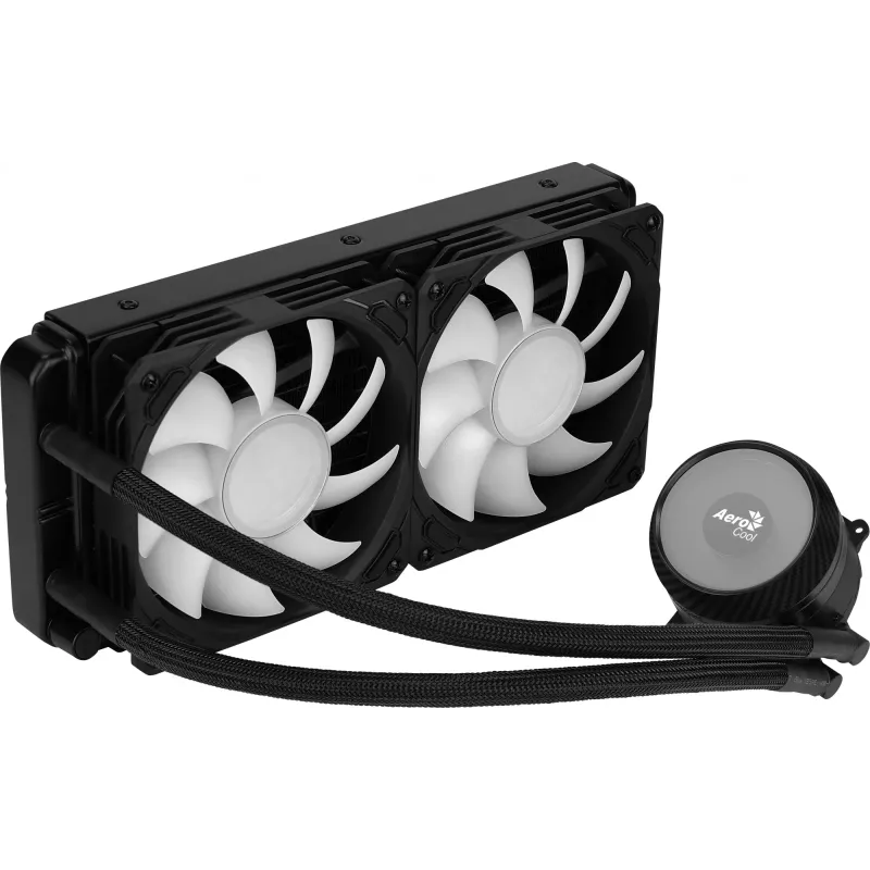 Aerocool PGS Mirage L240 ARGB CPU-Flüssigkeitskühler, 2300 U/min, 4-polig, Schwarz