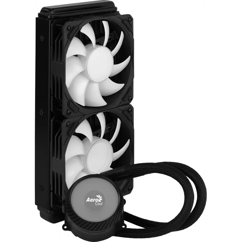Aerocool PGS Mirage L240 ARGB CPU-Flüssigkeitskühler, 2300 U/min, 4-polig, Schwarz