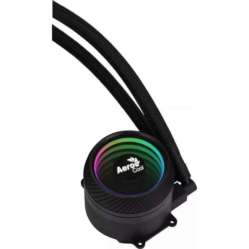 Aerocool PGS Mirage L240 ARGB CPU-Flüssigkeitskühler, 2300 U/min, 4-polig, Schwarz