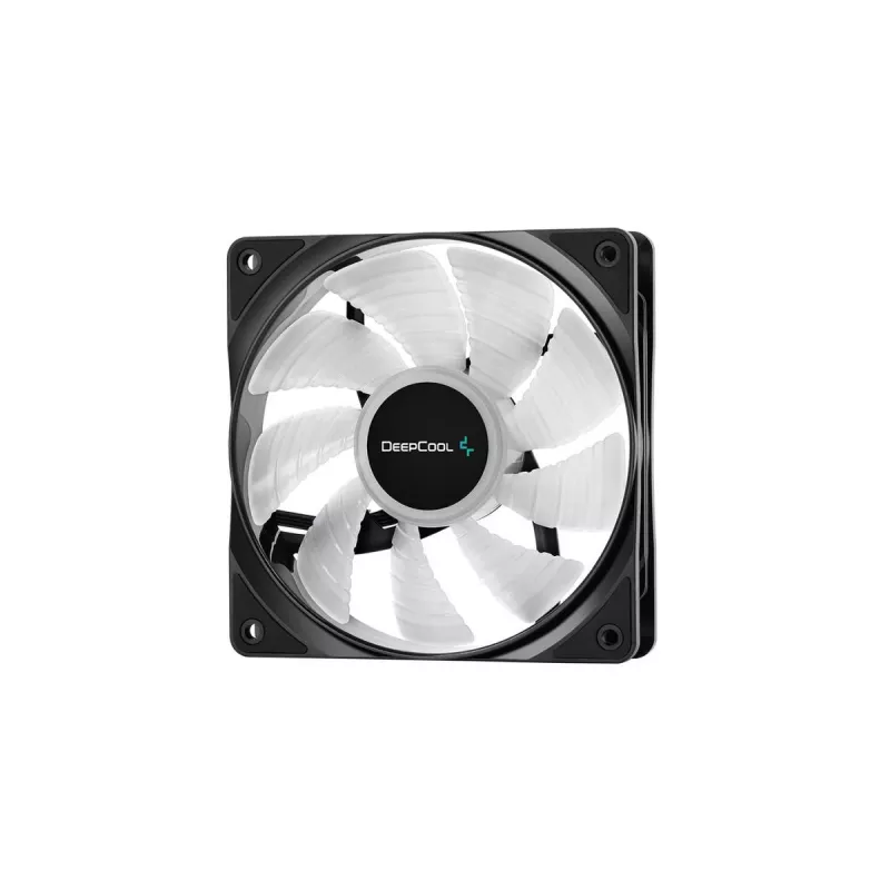 120 mm Gehäuselüfter DeepCool RF120 — Weiß/Schwarz, 120×25 mm, 4-pol PWM, RGB LED, Hydro-Lagerung